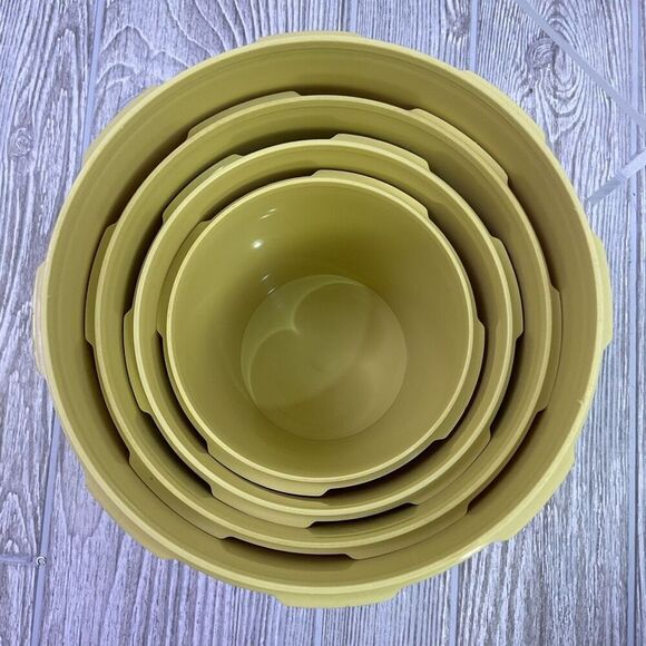 1970s Tupperware Servalier Nesting Canisters Snap on Lids Set of 6 Storage Conta - Picture 8 of 9